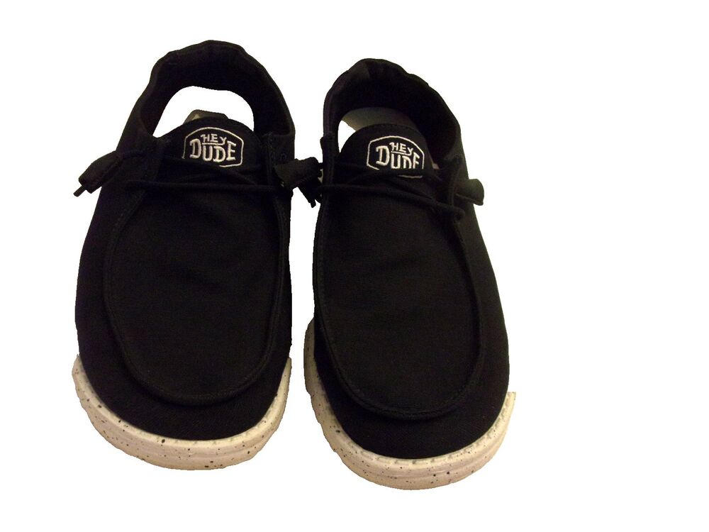 Hey Dude Wendy Canvas Dark Navy Womens Size 10 Walking Shoes Slip Ons Adjustable